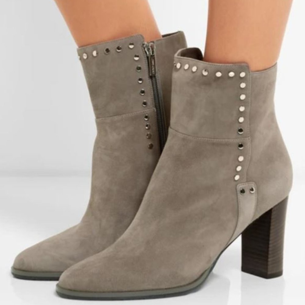 Jimmy Choo Harlow Stud Suede Ankle Boots